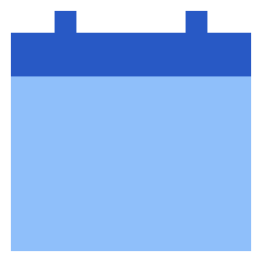 Blank Calendar Icon from Sharp Flat Set