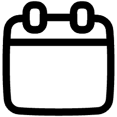 Blank Calendar Icon from Plump Line Set