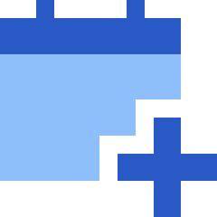 Calendar Add Icon from Sharp Flat Set
