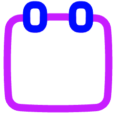 Calendar Blank Solo Icon from Plump Neon Set