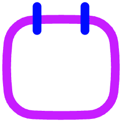 Calendar Blank Solo Icon from Flex Neon Set