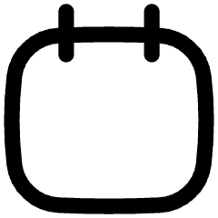 Calendar Blank Solo Icon from Flex Line Set