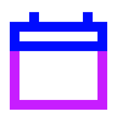 Calendar Blank Solo Icon from Sharp Neon Set