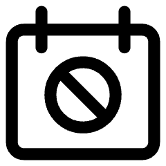 Calendar Block Icon from Core Line Set