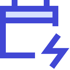 Calendar Bolt Deadline Icon from Sharp Duo Set