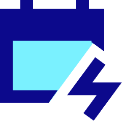 Calendar Bolt Deadline Icon from Sharp Pop Set