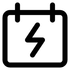Calendar Bolt Deadline Icon from Core Line Set