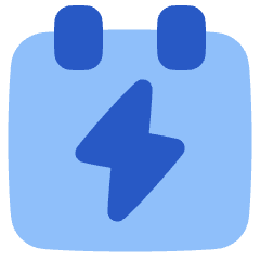 Calendar Bolt Deadline Icon from Plump Flat Set
