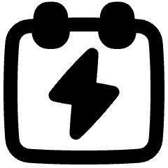 Calendar Bolt Deadline Icon from Plump Remix Set