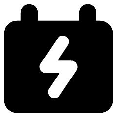 Calendar Bolt Deadline Icon from Core Solid Set