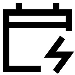 Calendar Bolt Deadline Icon from Sharp Line Set