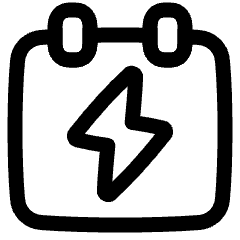 Calendar Bolt Deadline Icon from Plump Line Set