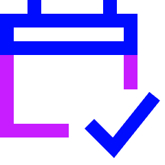 Calendar Check Icon from Sharp Neon Set