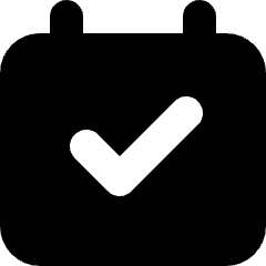Calendar Check Icon from Micro Solid Set