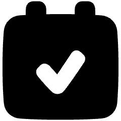 Calendar Check Icon from Plump Solid Set