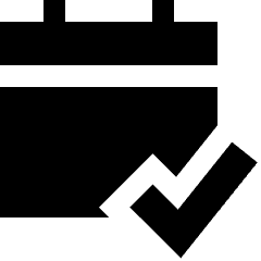 Calendar Check Icon from Sharp Solid Set