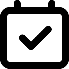 Calendar Check Icon from Micro Line Set