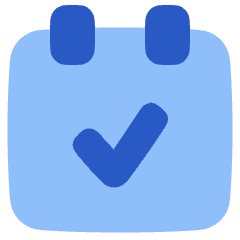 Calendar Check Icon from Plump Flat Set