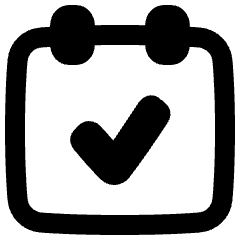 Calendar Check Icon from Plump Remix Set