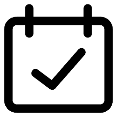 Calendar Check Icon from Core Line Set