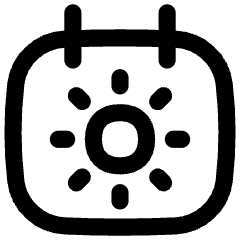 Calendar Date Day Early Icon from Flex Line Set