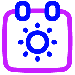 Calendar Date Day Early Icon from Plump Neon Set