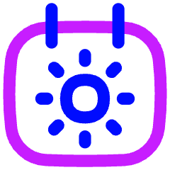 Calendar Date Day Early Icon from Flex Neon Set