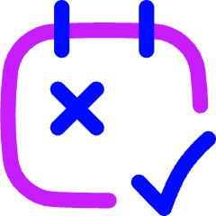 Calendar Date Free Cancelation Icon from Flex Neon Set