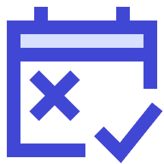 Calendar Date Free Cancelation Icon from Sharp Duo Set