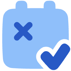 Calendar Date Free Cancelation Icon from Plump Flat Set