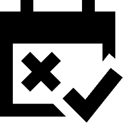 Calendar Date Free Cancelation Icon from Sharp Remix Set