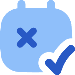 Calendar Date Free Cancelation Icon from Flex Flat Set