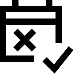 Calendar Date Free Cancelation Icon from Sharp Line Set