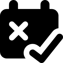 Calendar Date Free Cancelation Icon from Core Solid Set