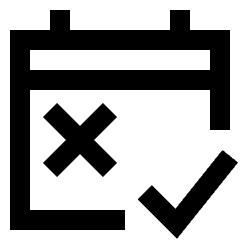 Calendar Date Free Cancelation Icon from Sharp Line Set