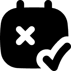Calendar Date Free Cancelation Icon from Flex Solid Set