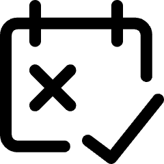 Calendar Date Free Cancelation Icon from Core Line Set