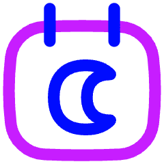Calendar Date Night Late Icon from Flex Neon Set