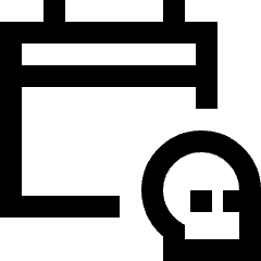 Calendar Deadline Icon from Sharp Line Set