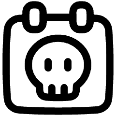 Calendar Deadline Icon from Plump Line Set