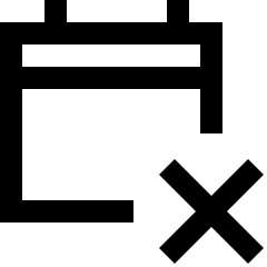 Calendar Disable Icon from Sharp Line Set