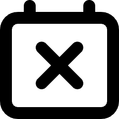 Calendar Disable Icon from Micro Line Set