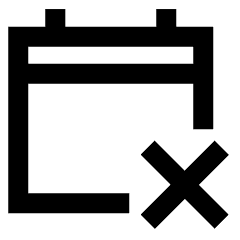 Calendar Disable Icon from Sharp Line Set