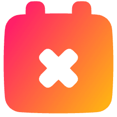 Calendar Disable Icon from Plump Gradient Set