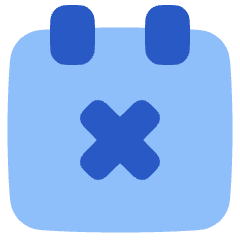 Calendar Disable Icon from Plump Flat Set