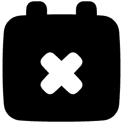 Calendar Disable Icon from Plump Solid Set