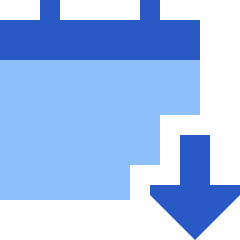 Calendar Download Icon from Sharp Flat Set
