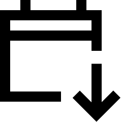 Calendar Download Icon from Sharp Line Set