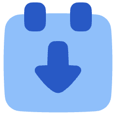 Calendar Download Icon from Plump Flat Set