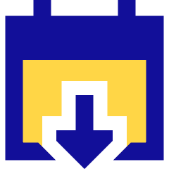 Calendar Download Icon from Sharp Pop Set